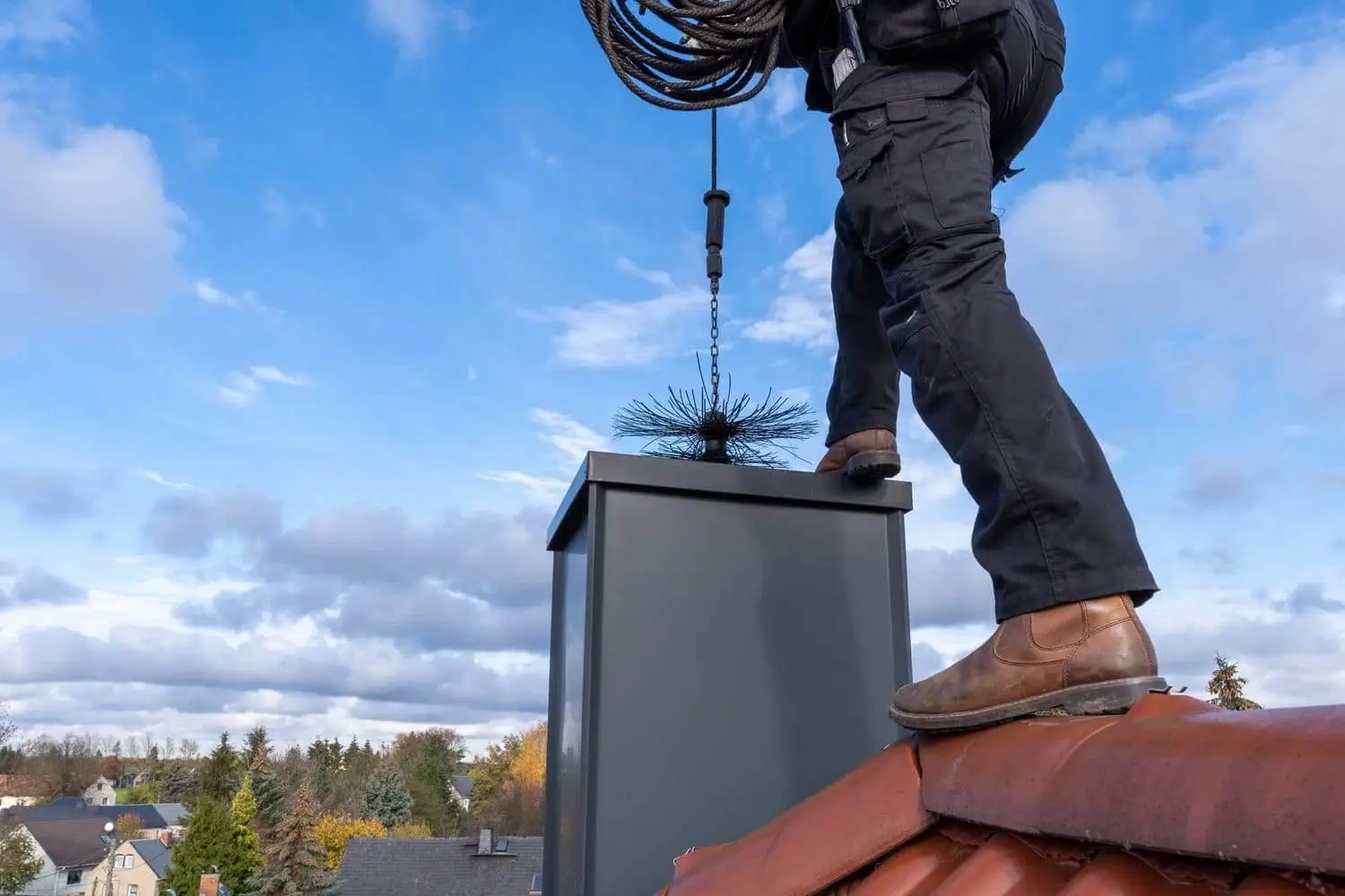 Chimney being