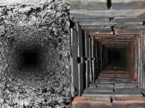 Dirty vs clean chimney